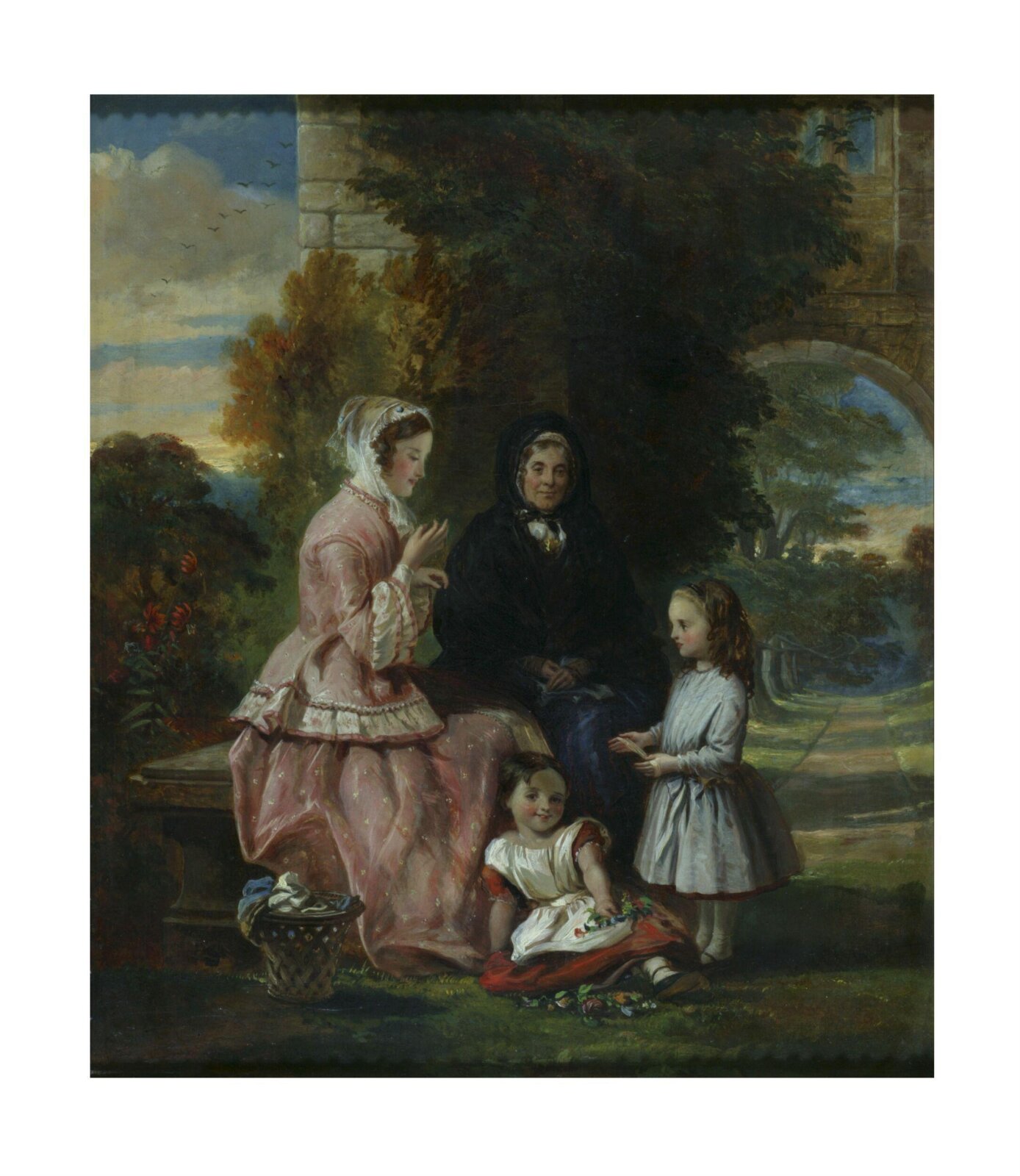 A garden scene, Thomas Musgrave Joy, ca. 1830-1860