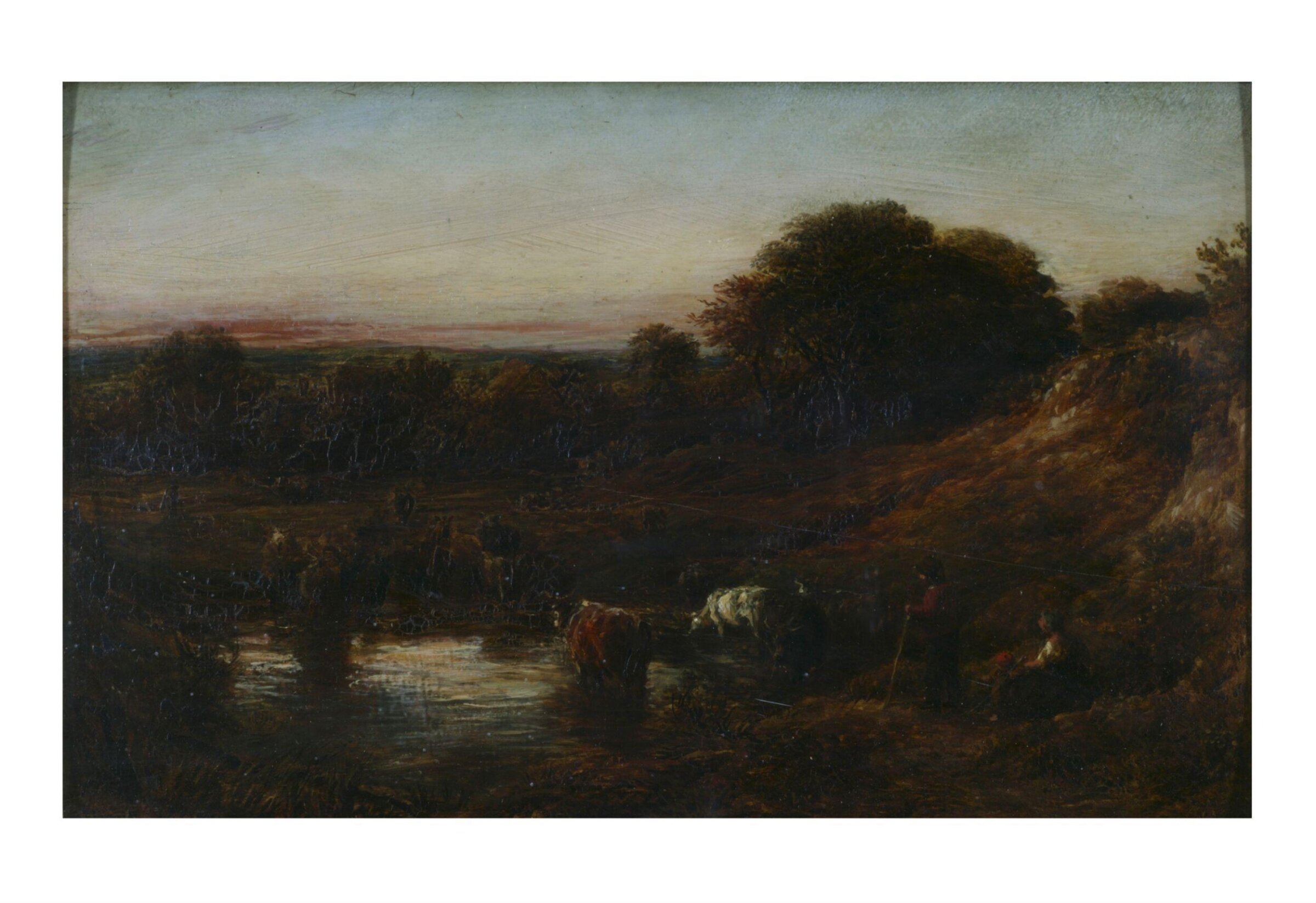 Landscape, evening, John Linnell II, 1850
