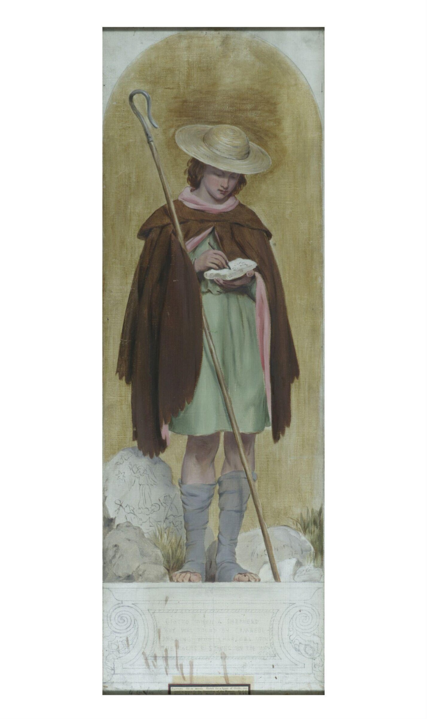 Giotto: design for a mosaic in the Museum (the 'Kensington Valhalla'), John Callcott Horsley, 1872