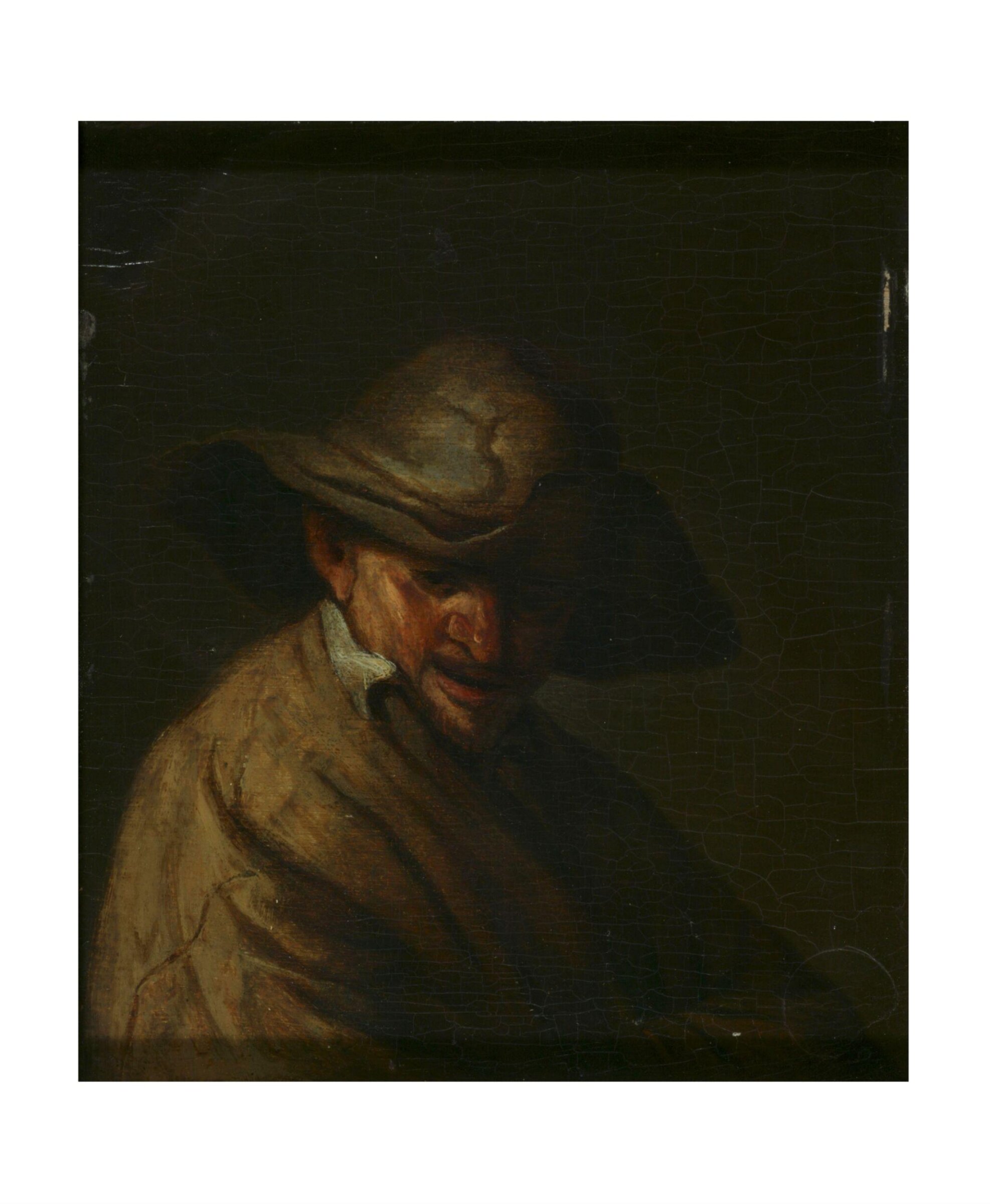 Bust of a man with a goatee and wearing a hat, Adriaen Brouwer, 19th century