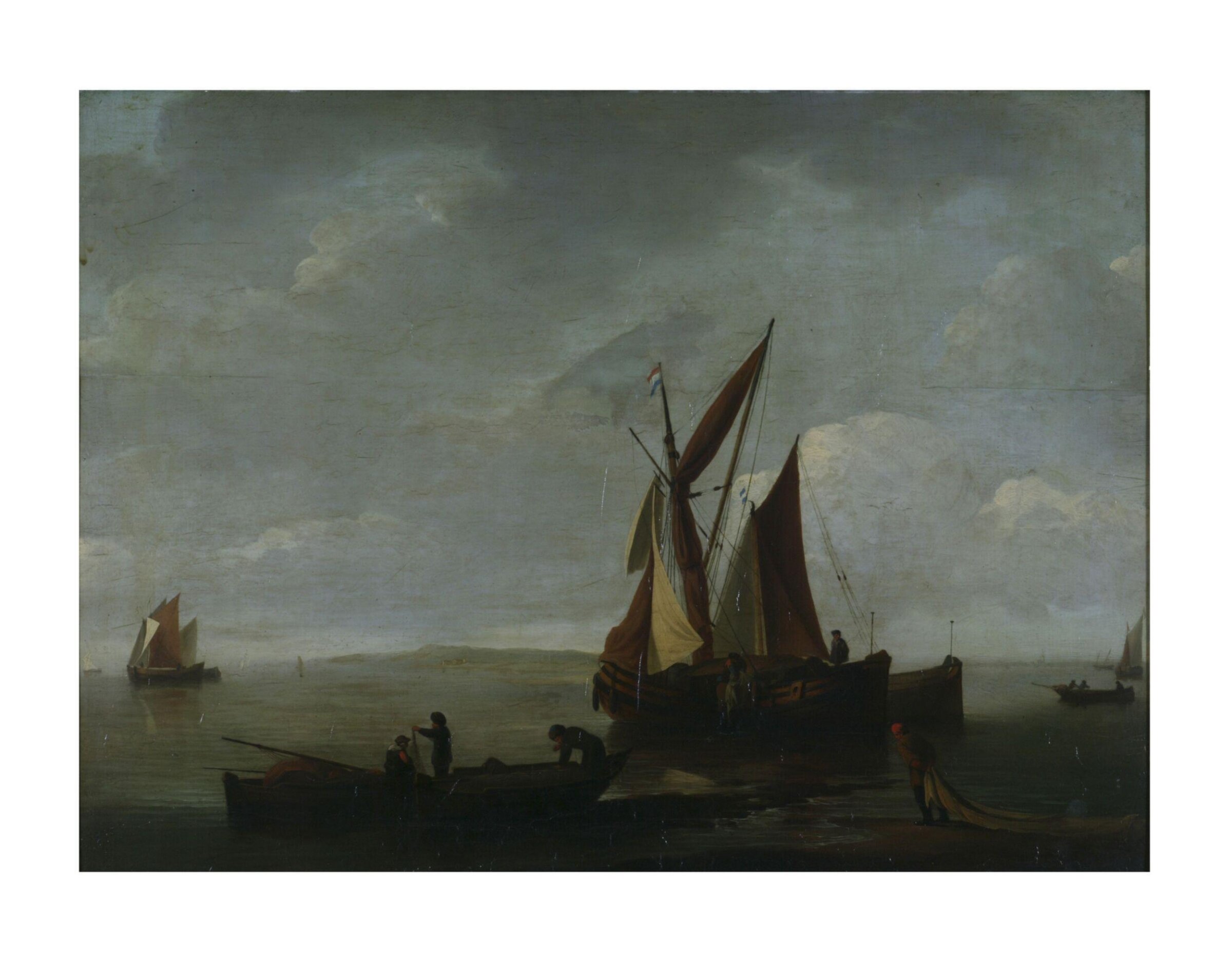Sea Piece with Fishing Boats, Jan van de Cappelle, 19th century