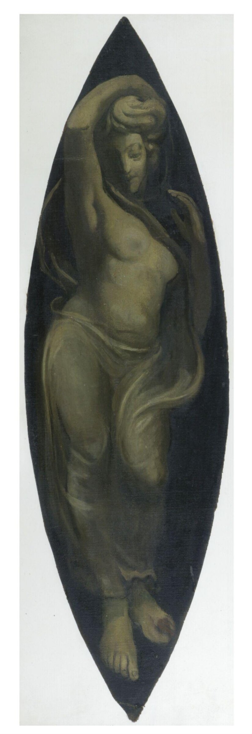 Standing Female Figure (decorative panel), Francis Wollaston Moody, 1850-1882