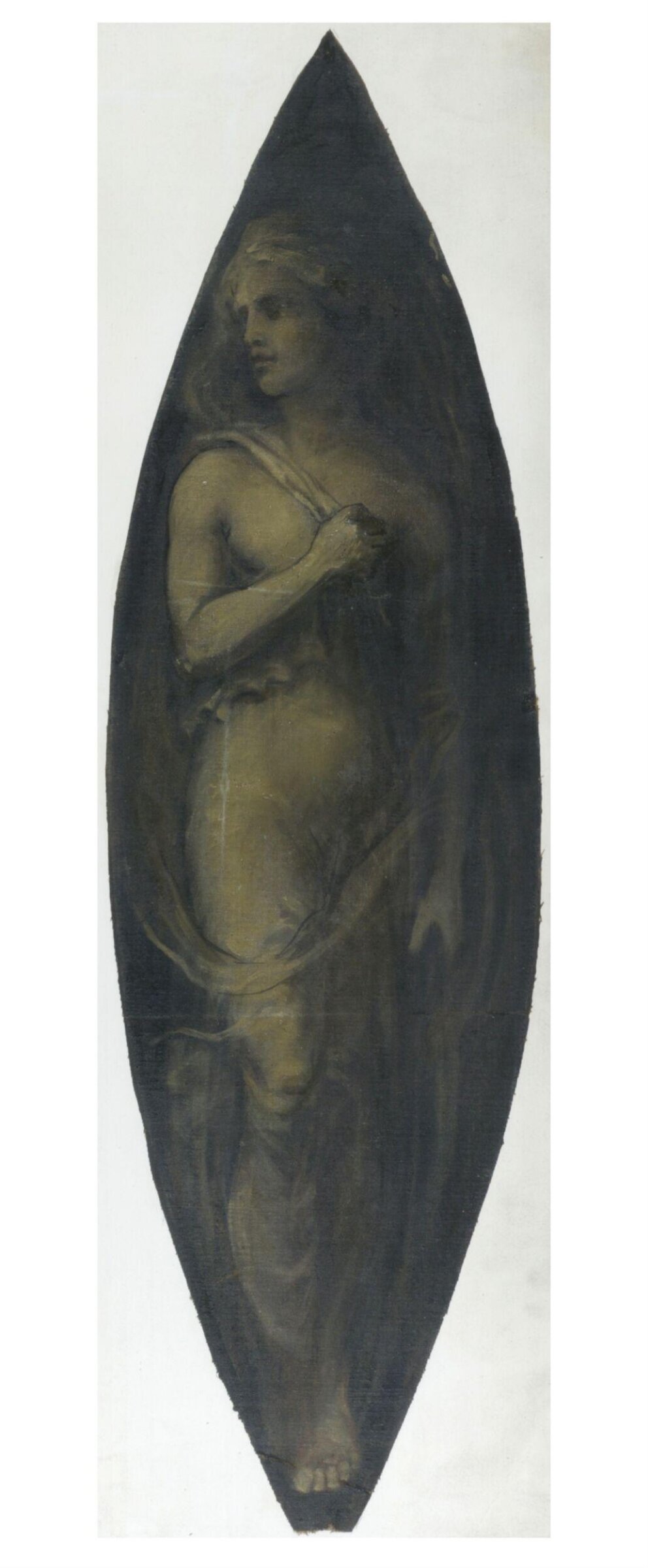 Standing Female Figure (decorative panel), Francis Wollaston Moody, 1850-1882