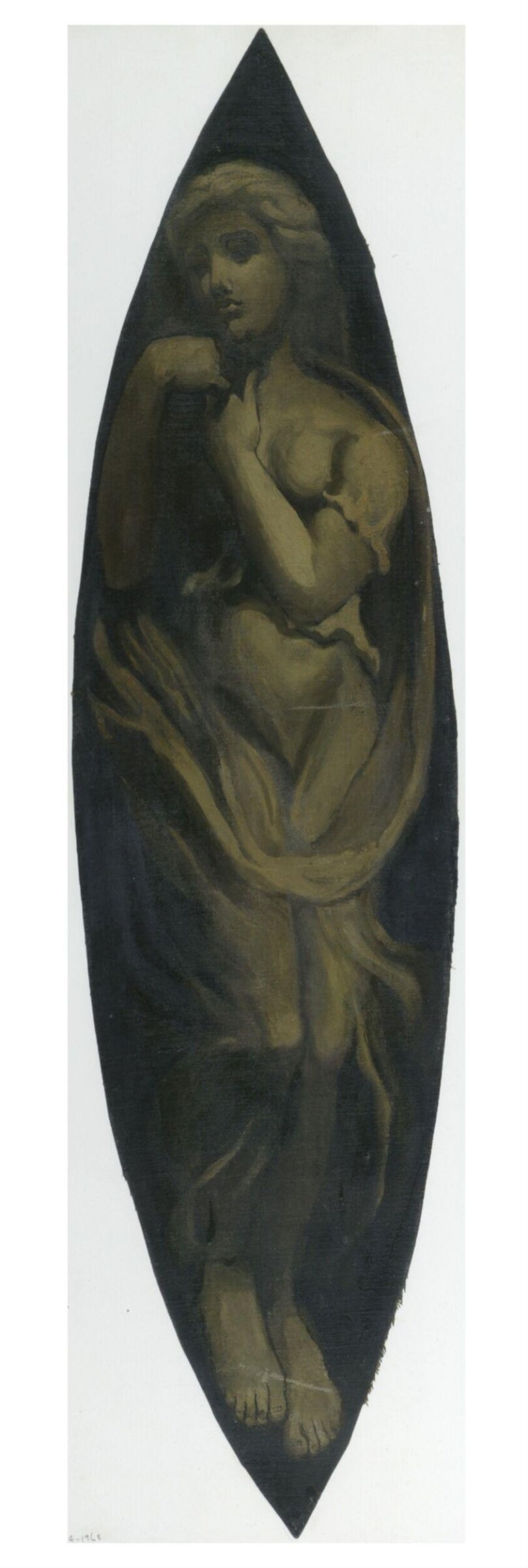 Standing Female Figure (decorative panel), Francis Wollaston Moody, 1850-1882