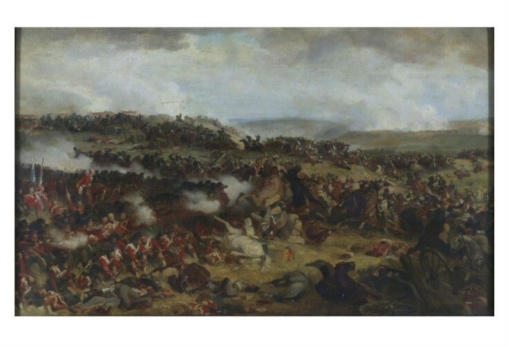 The Battle of Waterloo: The British Squares Receiving the Charge of the French Cuirassiers top image