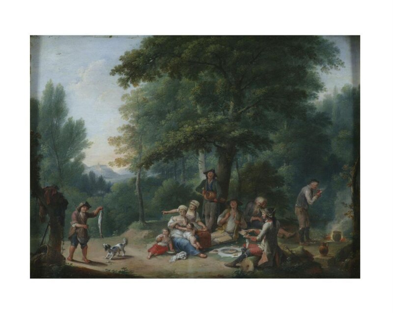 Landscape with Peasants Regaling Themselves in a Wood