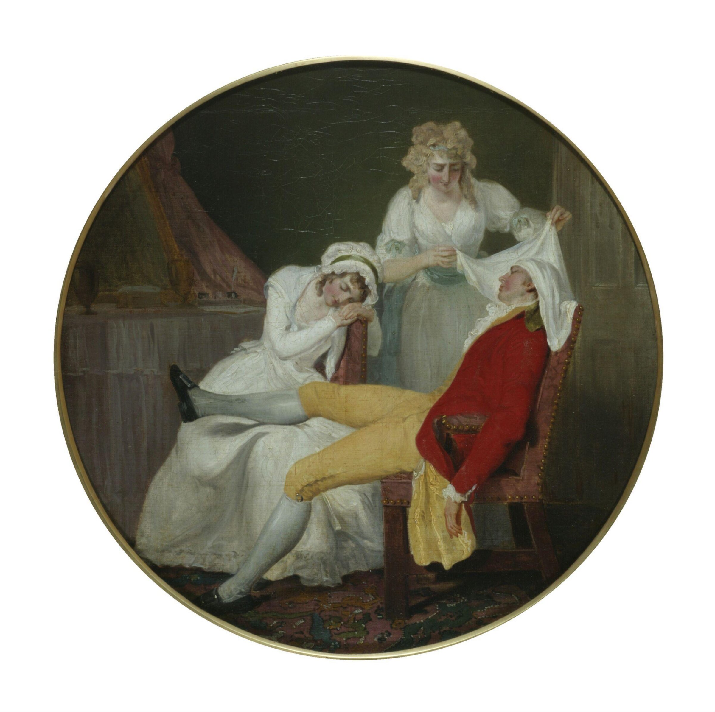 Lady Easy's Steinkirk: A Scene from 'The Fearless Husband' by Colley Cibber (Act V, Scene 5), Francis Wheatley, late 18th century