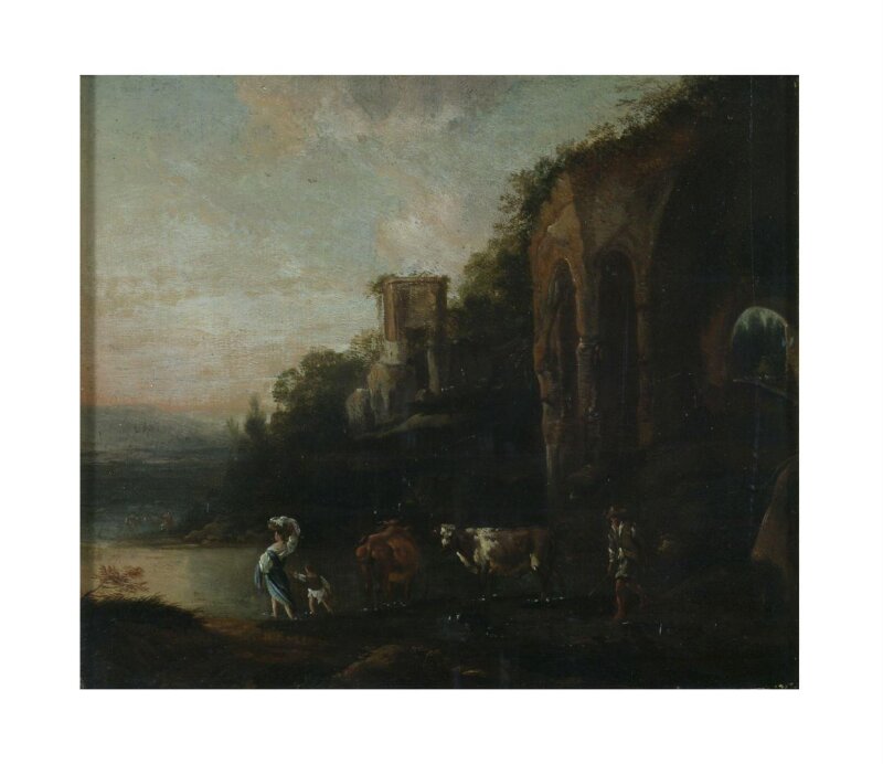 Landscape with Bridge and Cattle