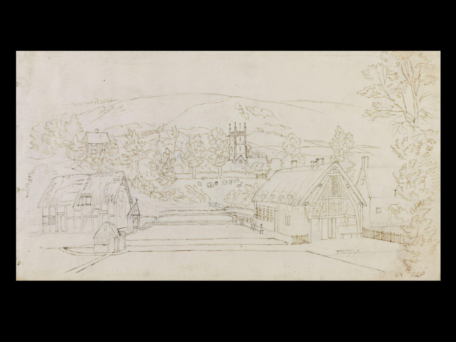 Drawing, Thomas Robins, 18th century