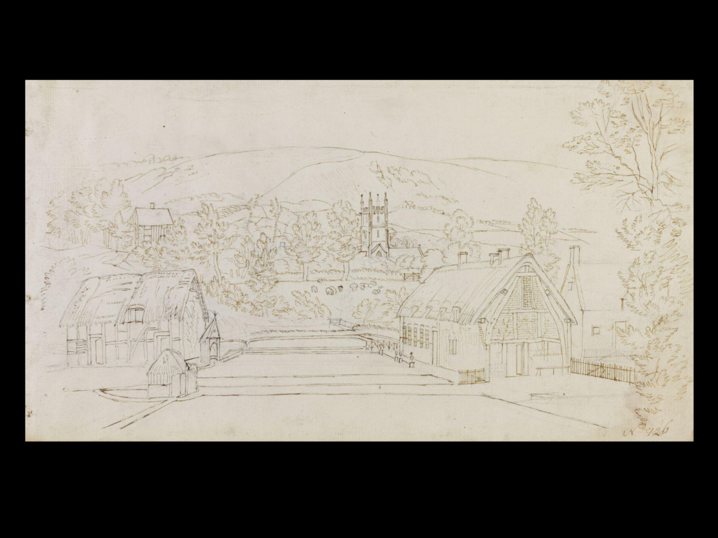 Drawing, Thomas Robins, 18th century