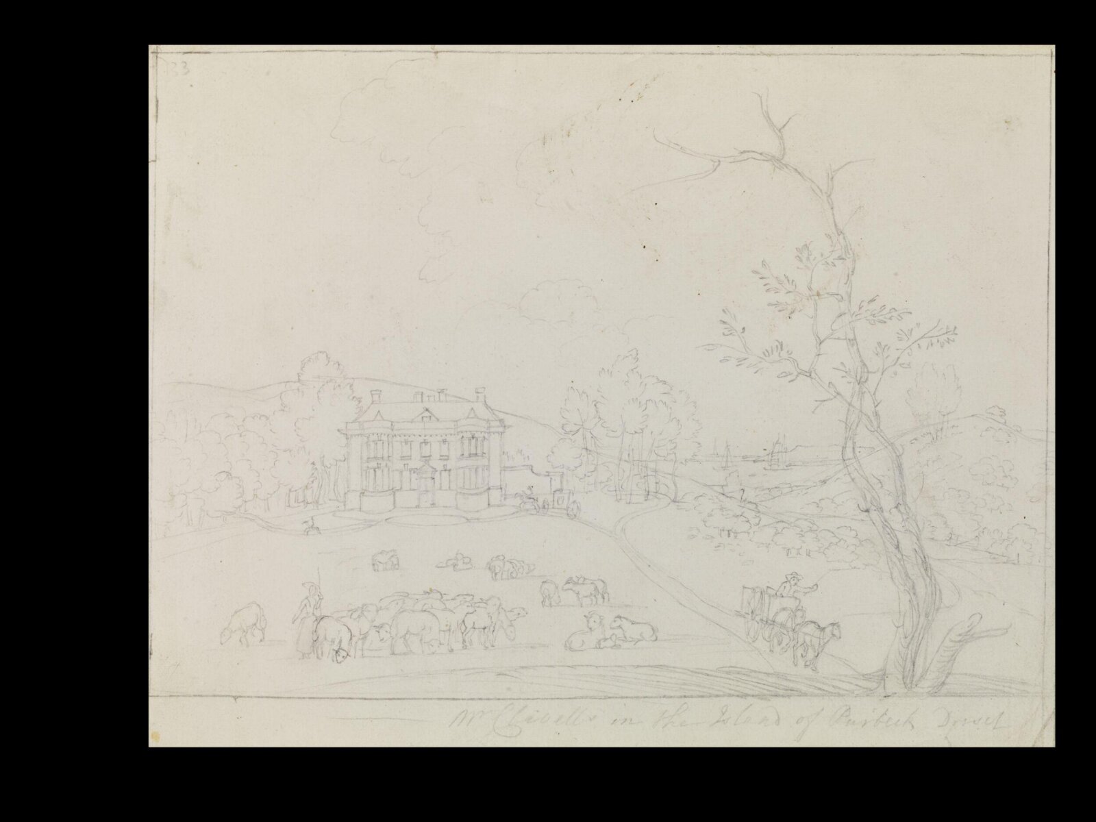 Drawing, Thomas Robins, 18th century