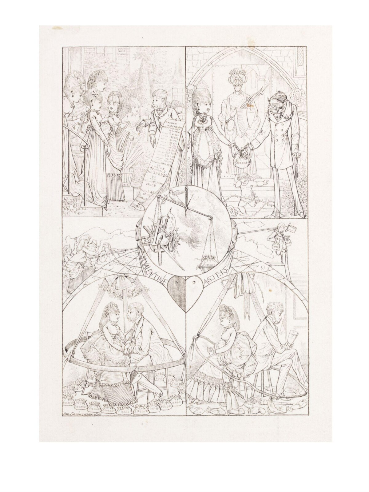 Drawing, George Cruikshank, c 1874