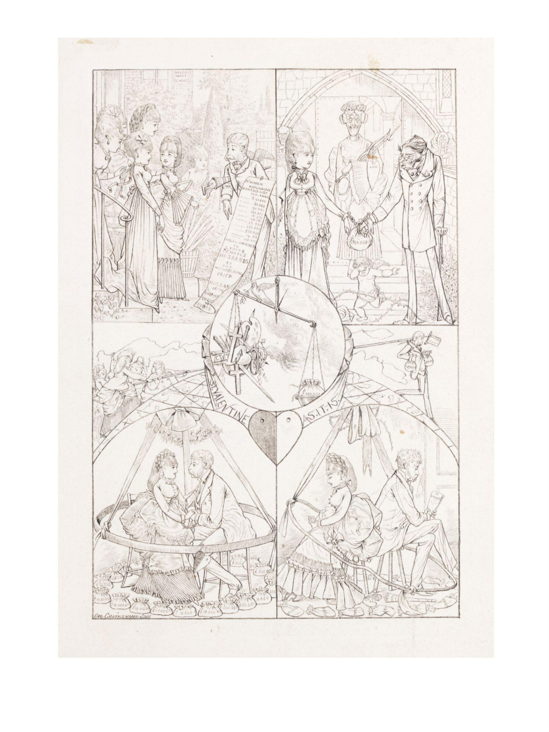Drawing, George Cruikshank, c 1874