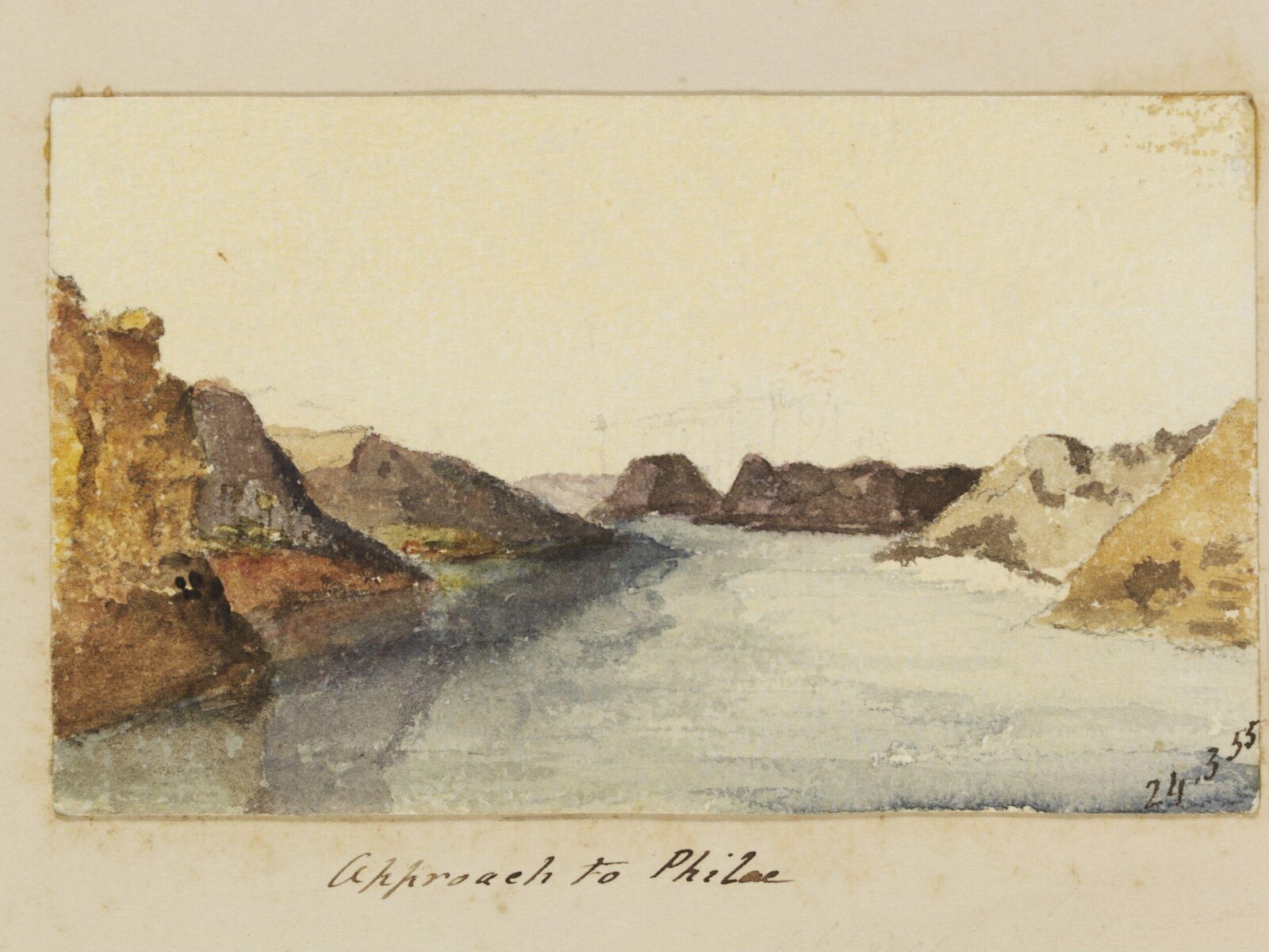 `Approach to Philae', George de Sausmarez, 1855