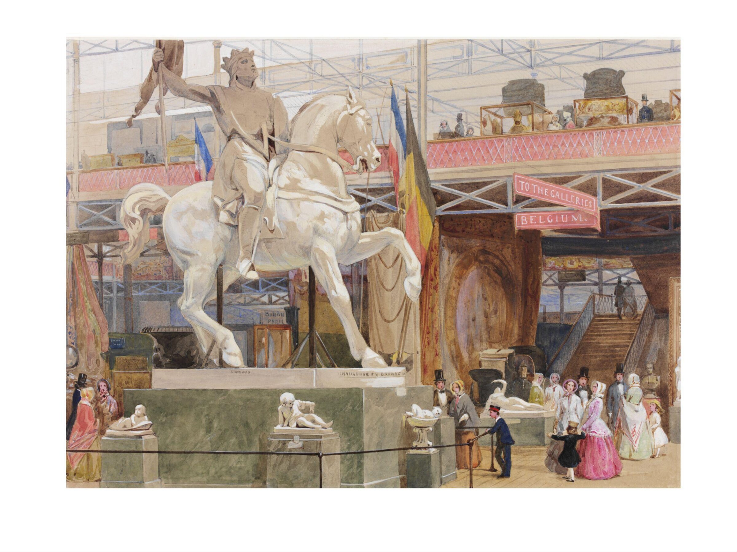 View in the East Nave (Godfrey of Bouillon, by Simonis), John Absolon, 1851