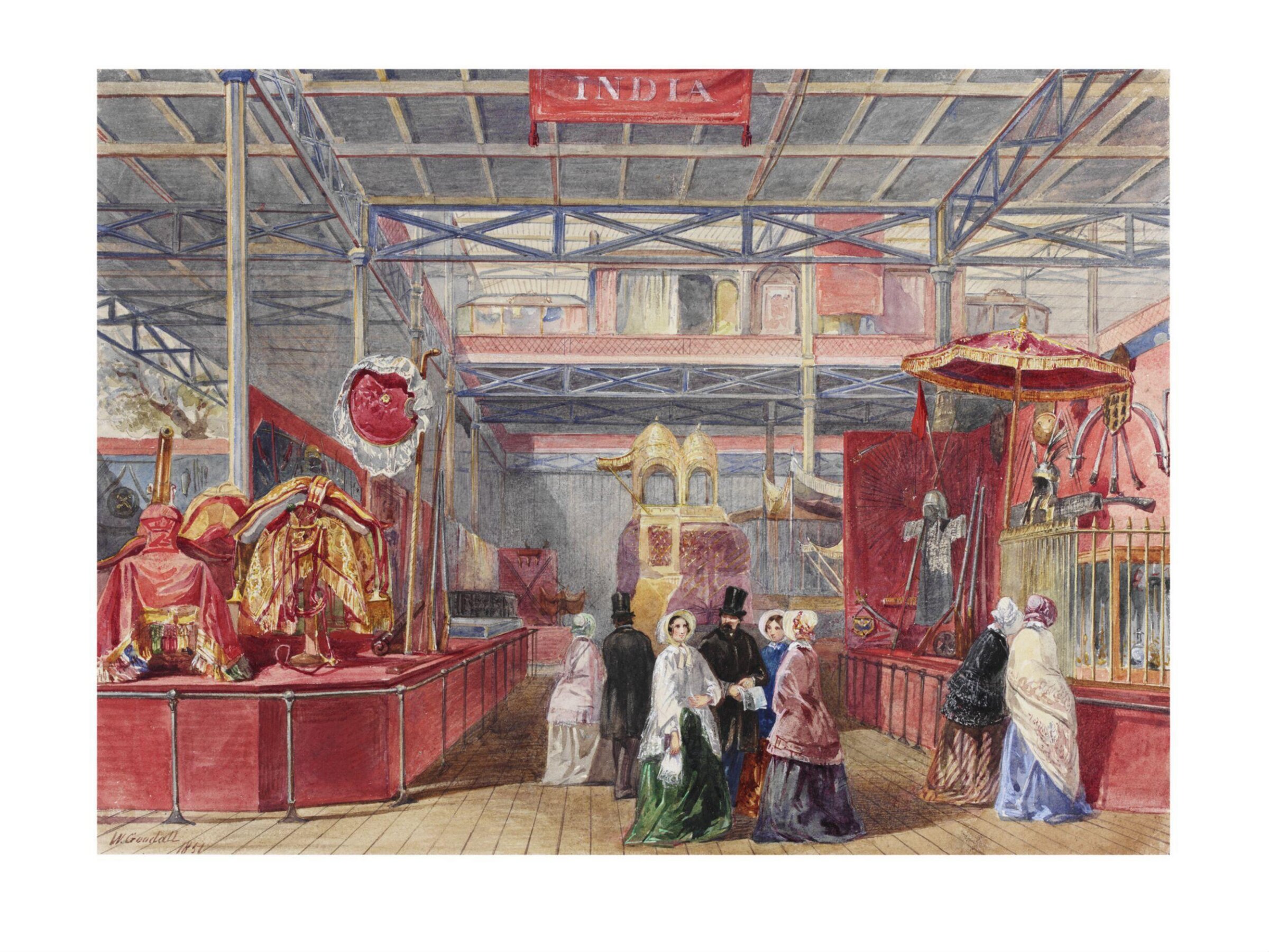 The Indian Court and Elephant Trappings, Walter Goodall, 1851