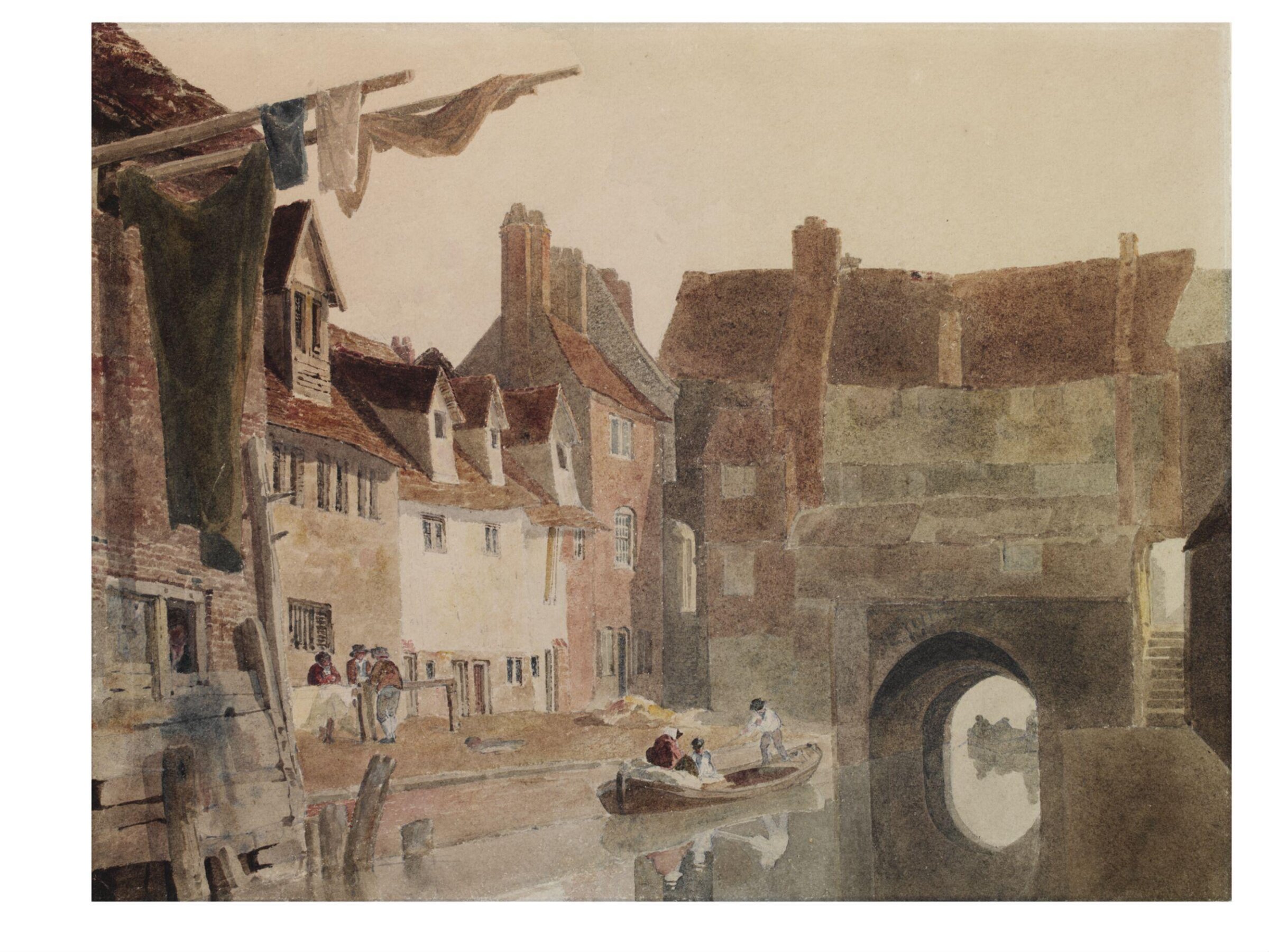 Old Houses on the High Bridge, Lincoln., Peter De Wint, first half 19th century