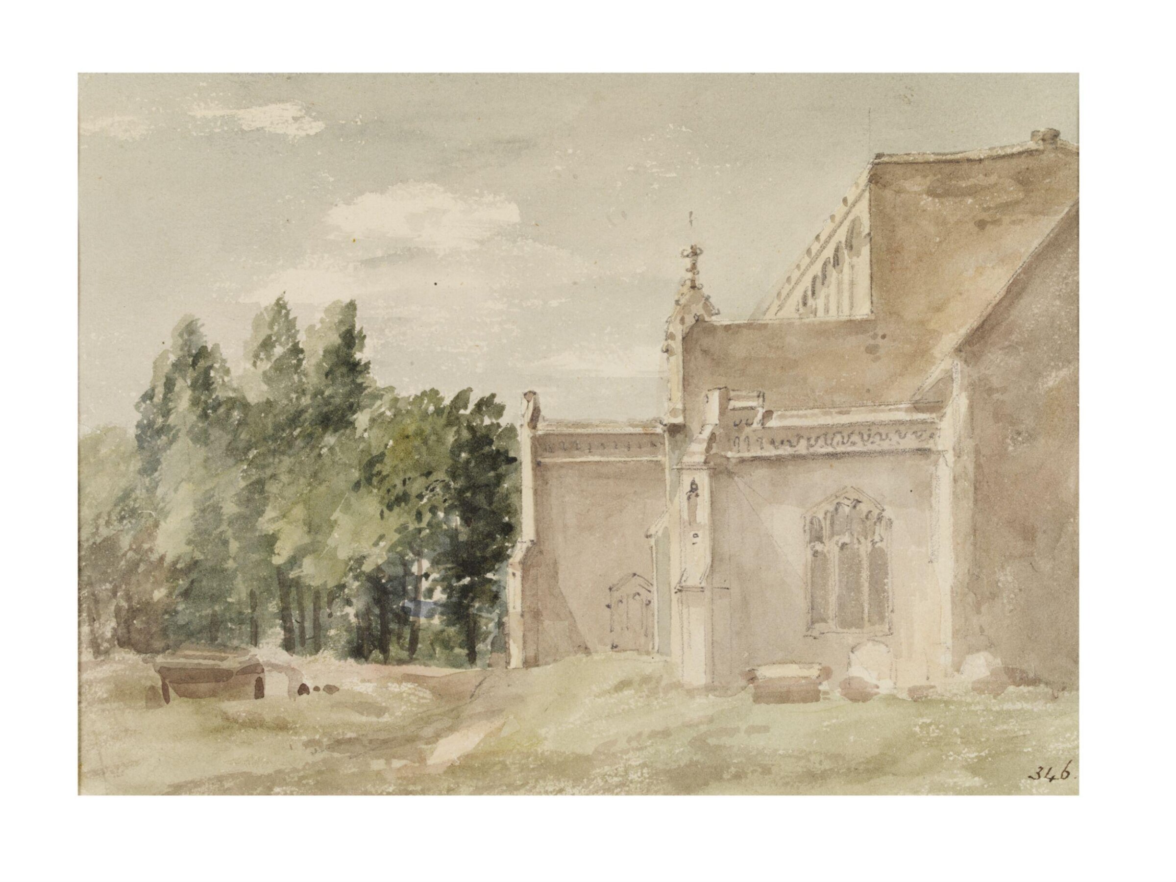 East Bergholt Church: view from the east, John Constable, 06/1806