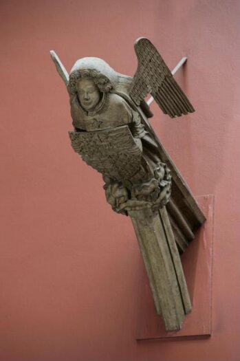 Corbel figure of an angel