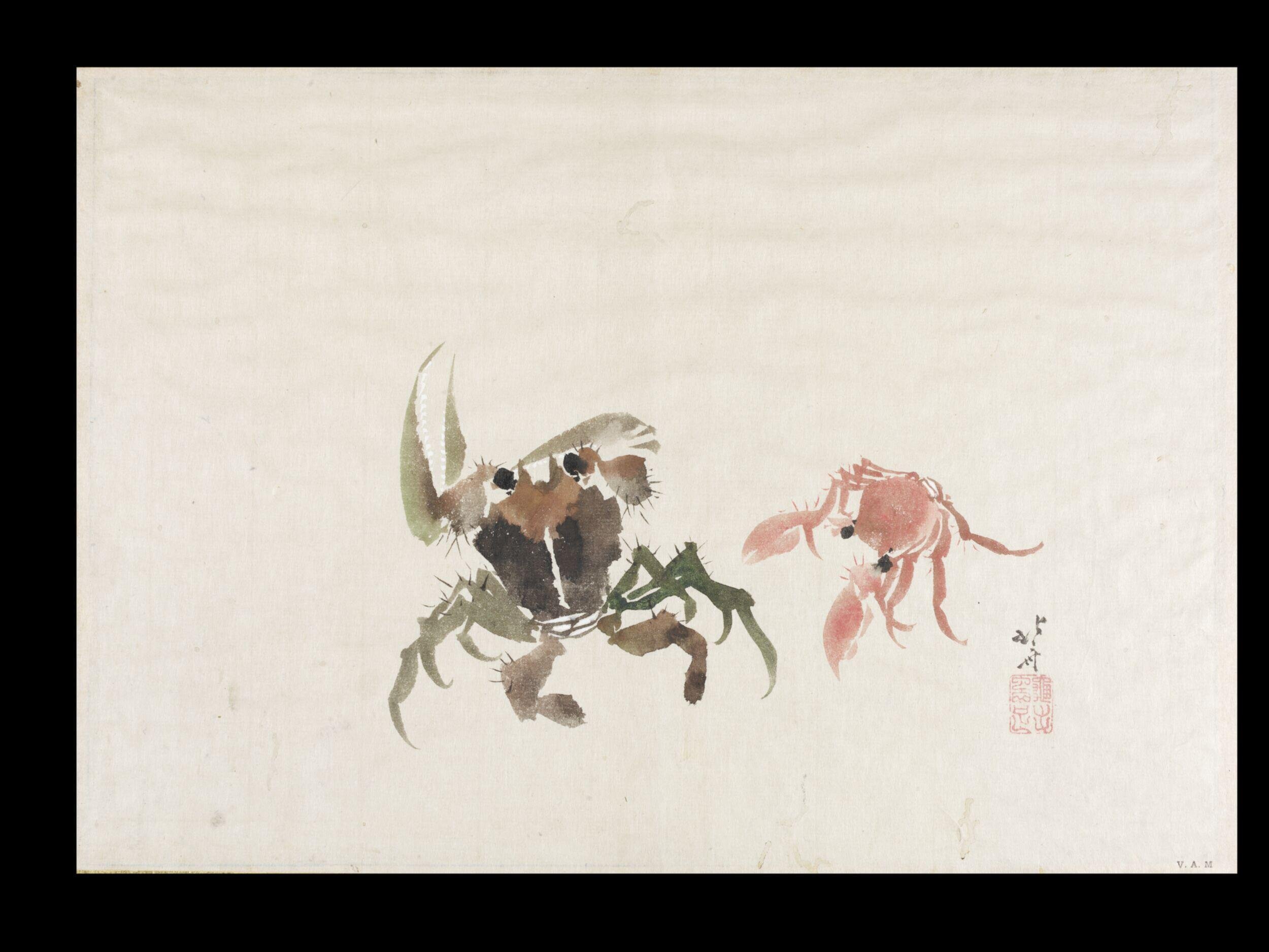 Crabs by Katsushika Hokusai — Japanese Print, ca. 1808-1809