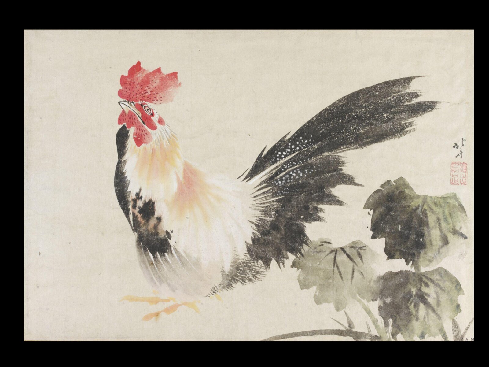 Rooster, Katsushika Hokusai, ca. 1808-1809