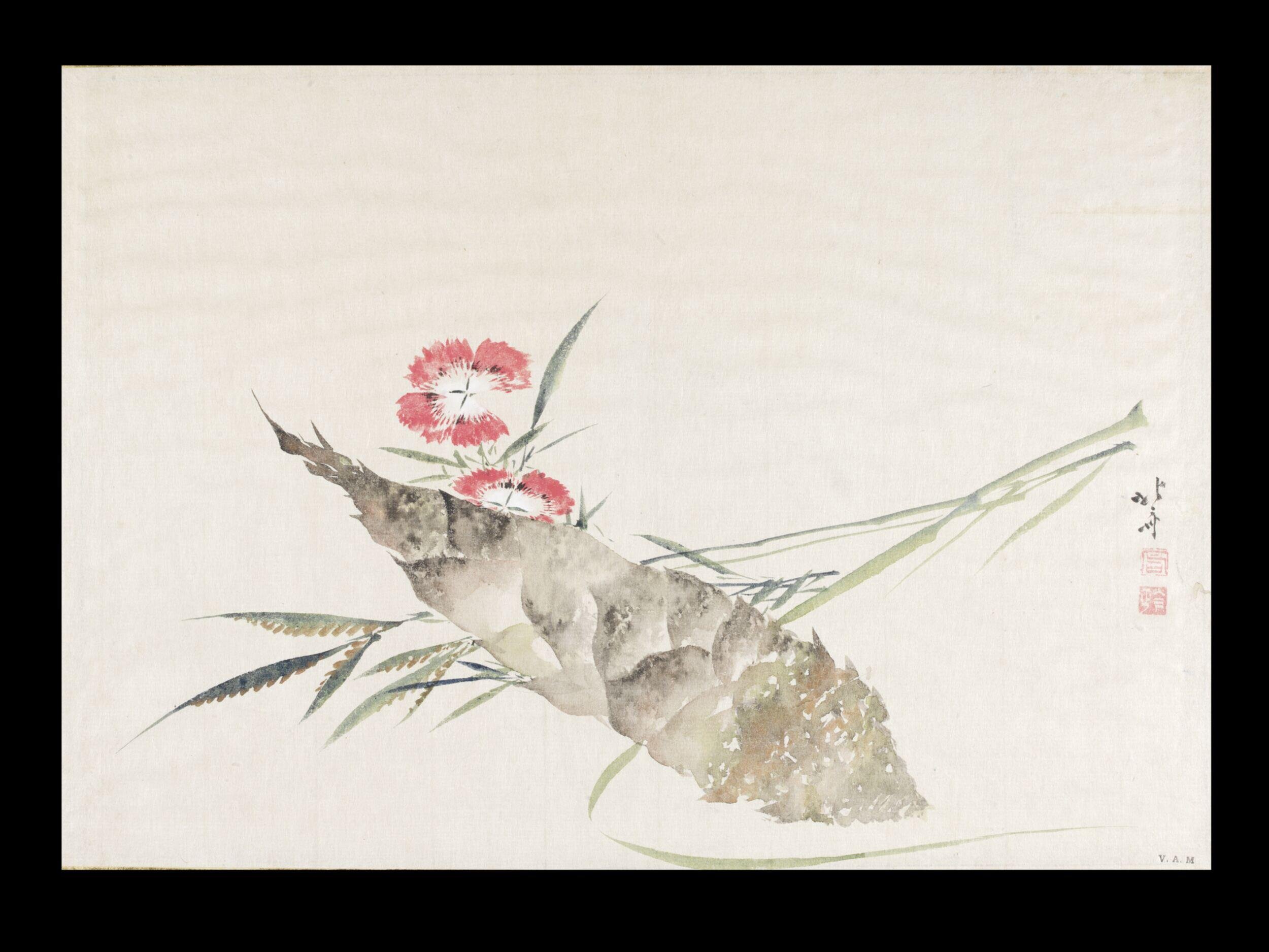 Bamboo Shoot by Katsushika Hokusai