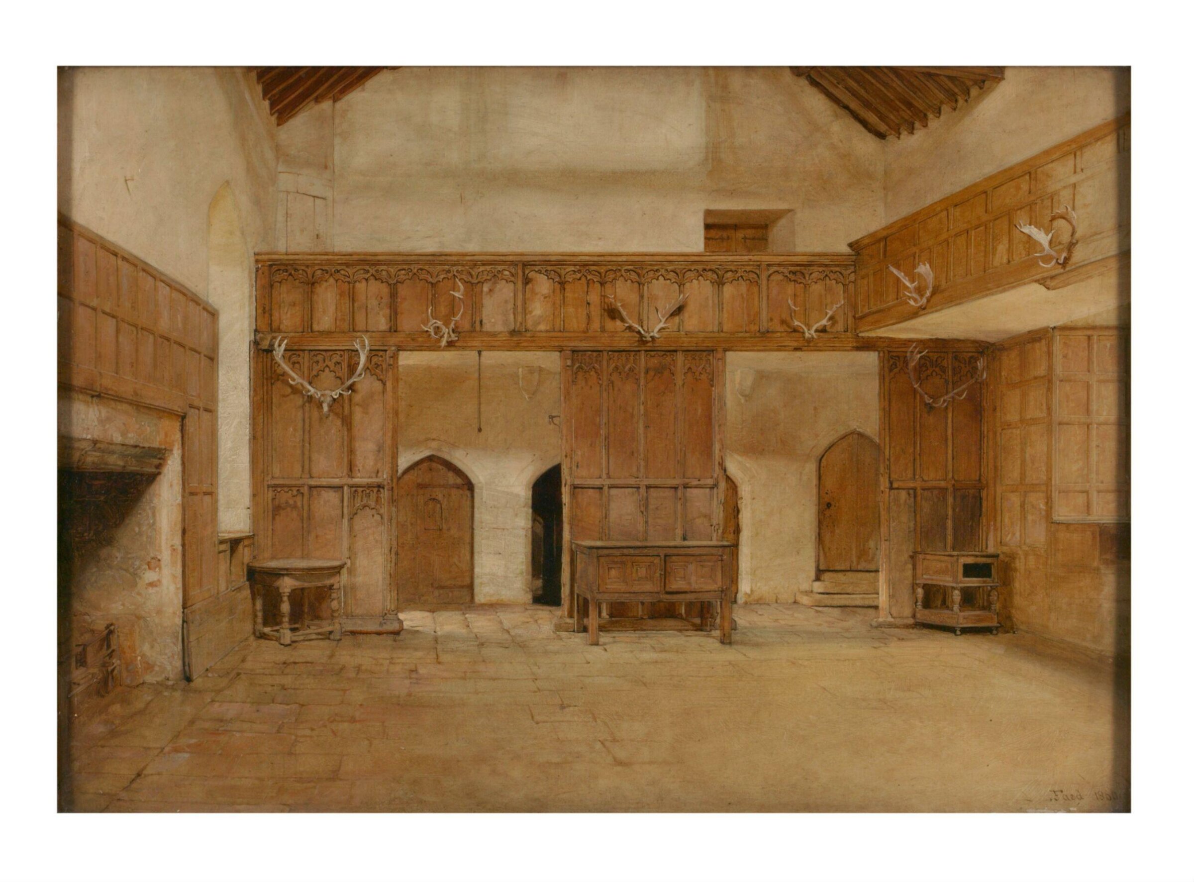 The Great Hall at Haddon, John Faed, 1860