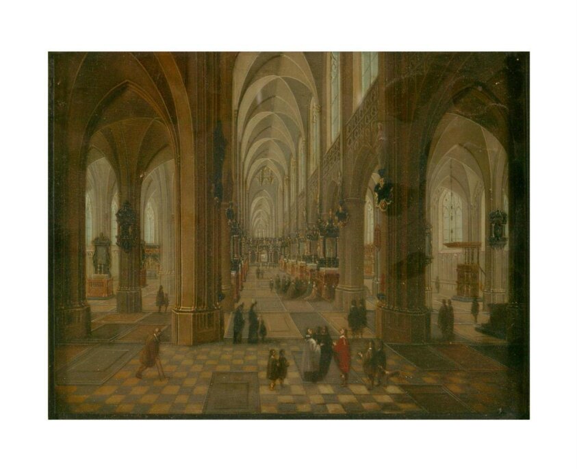Interior of Antwerp Cathedral (mid 17th century) by Jacob Neefs