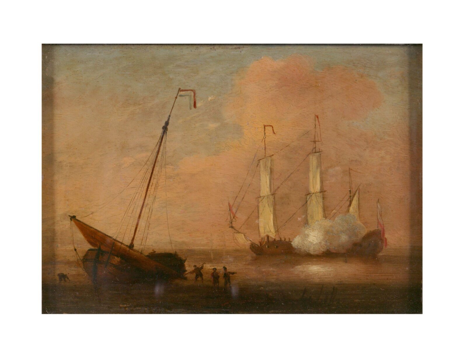 The Evening Gun, Виллем ван де Вельде Старший, XIX век