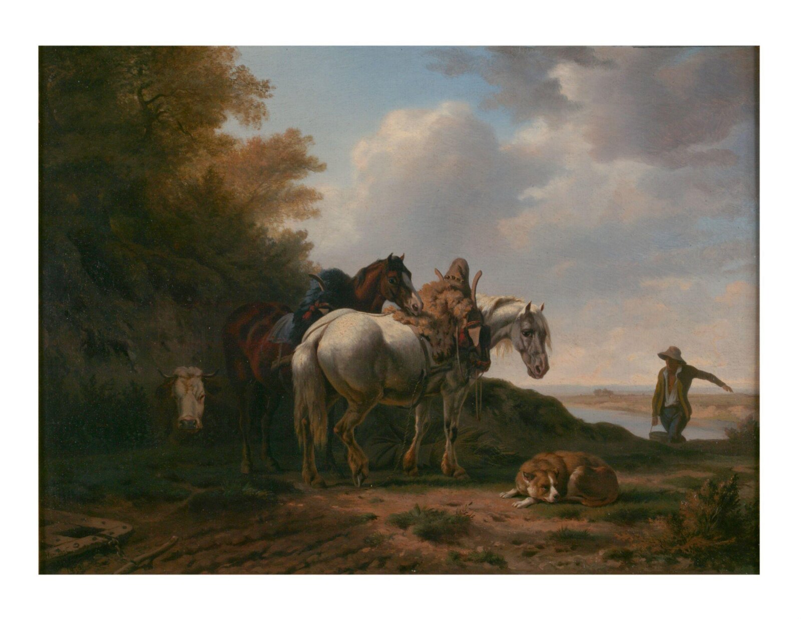 Horses at Plough, Charles Humbert, 1850