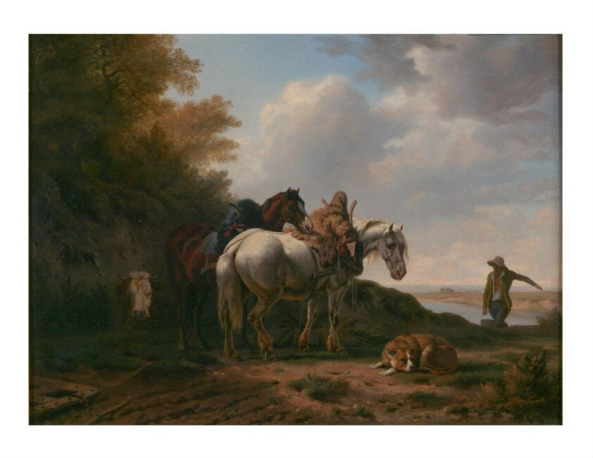 Horses at Plough (1850) by Jean Humbert