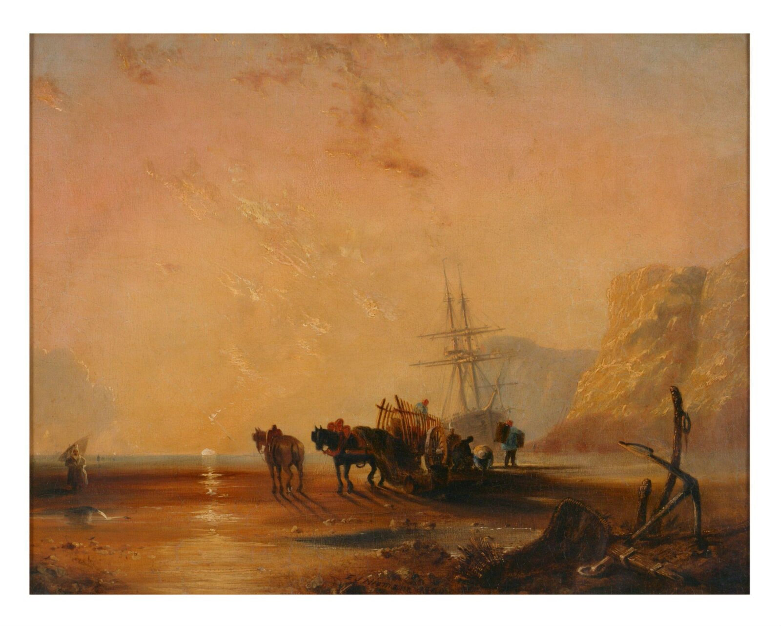 Low Tide, Edmund John Niemann, 1840