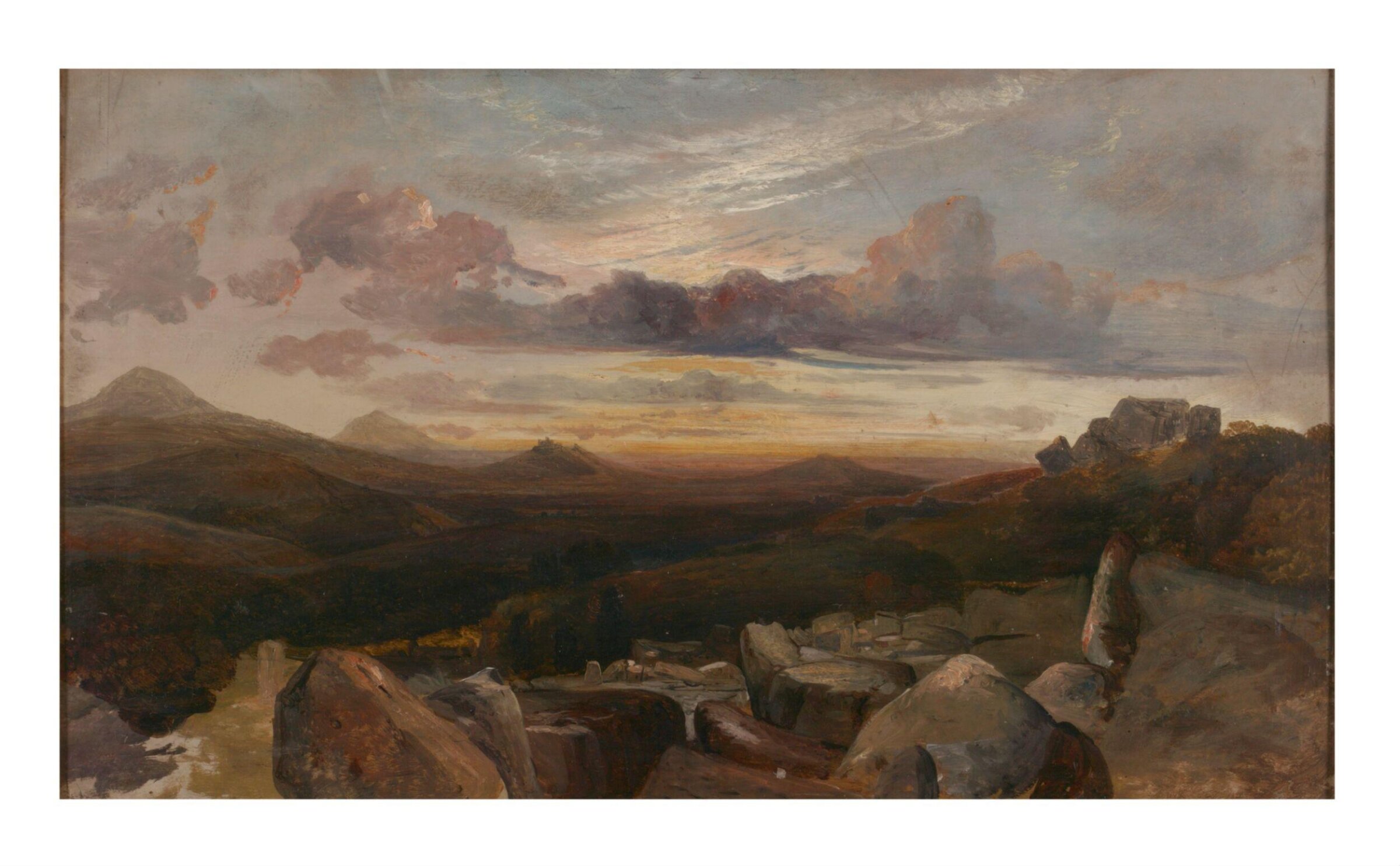 Landscape with Mountains and Rocks, Alfred Clint, 19th century