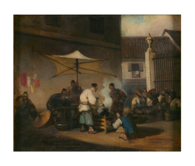Chinese Street Scene at Macao