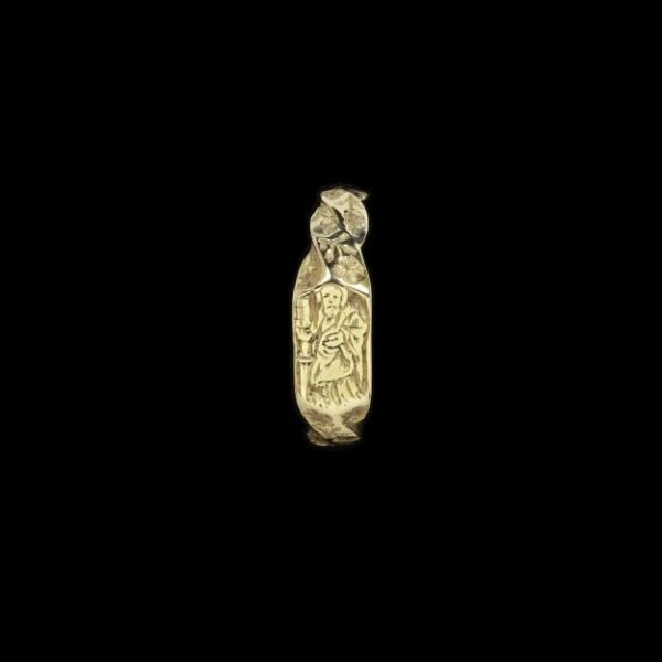 A ring from the V&A Museum with a depiction of a person.