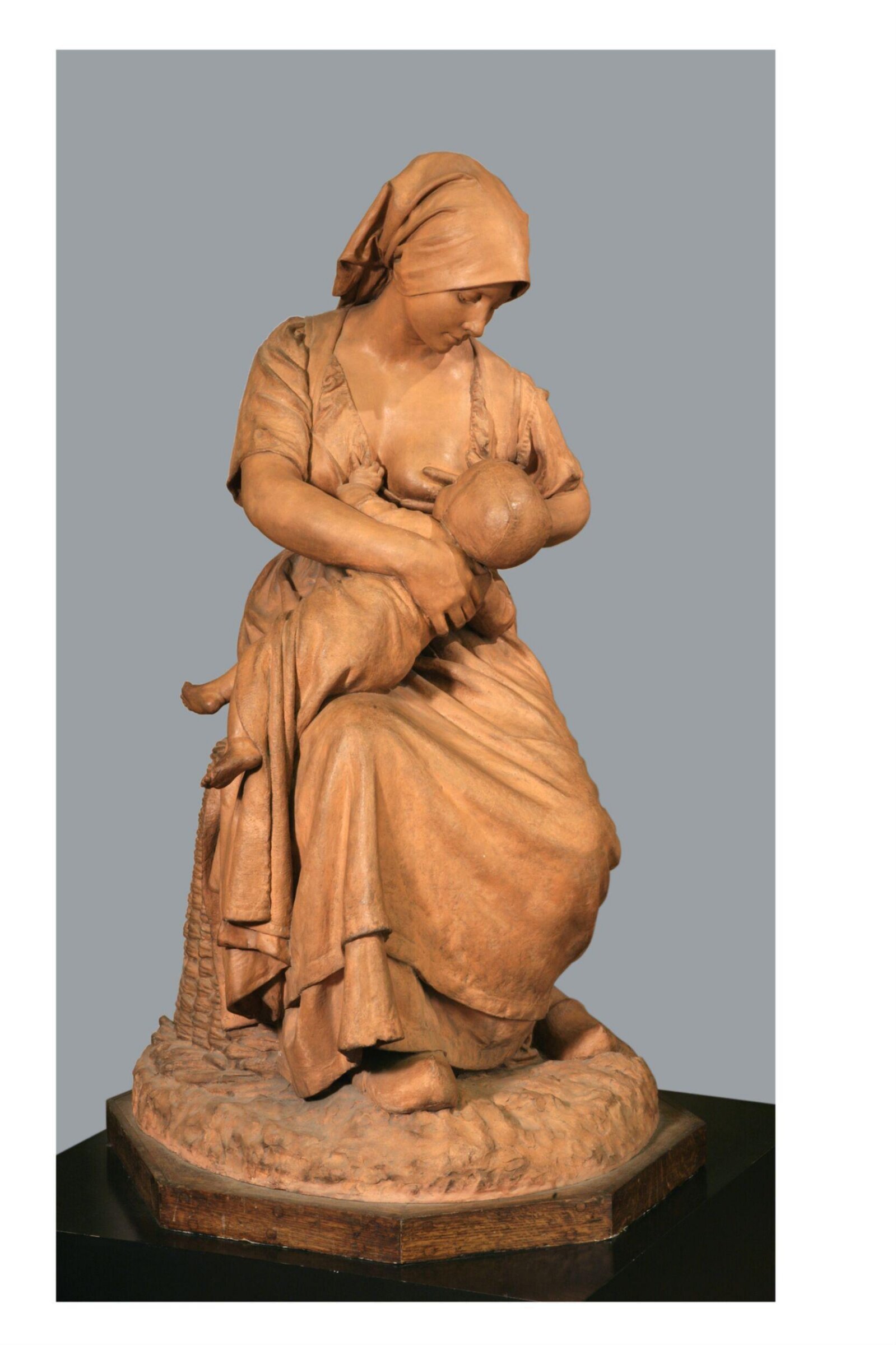 Peasant woman nursing a baby, Aimé-Jules Dalou, ca. 1873