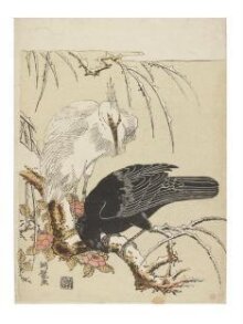 Crow and Heron in Snow thumbnail 1