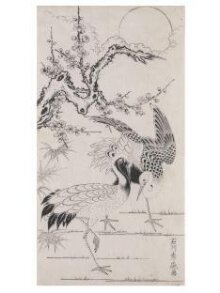 Two Cranes and a Plum Tree thumbnail 1