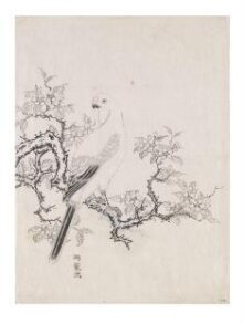 Parakeet on the Branch of a Cherry Tree thumbnail 1