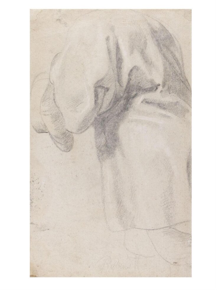 Recto: Study of a Figure Holding a Hat top image
