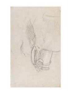 Recto: Study of a Figure Holding a Hat thumbnail 1