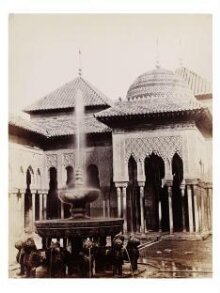The Alhambra. Fountain and the pavilion of the Court of the Lions thumbnail 1