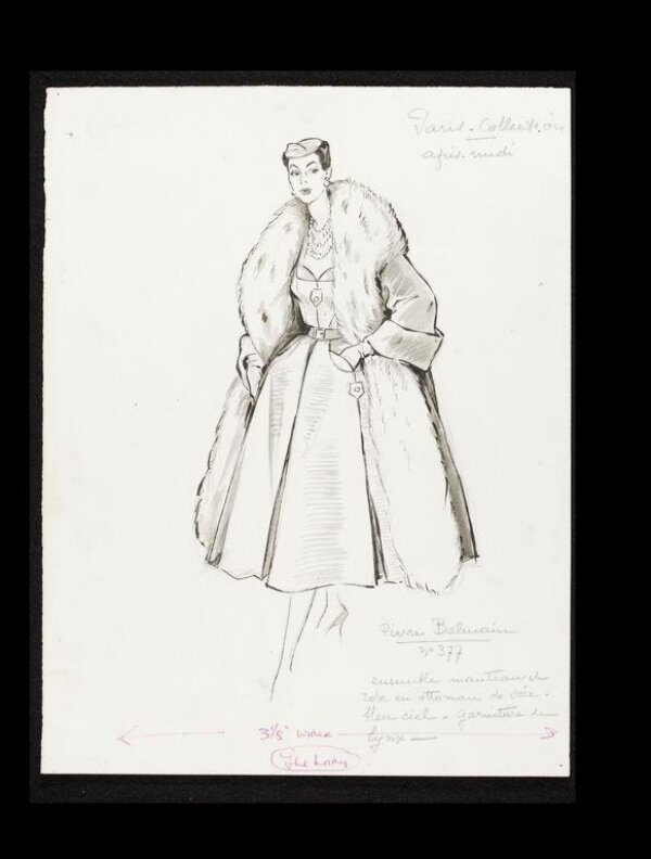 Fashion Drawing | Balmain, Pierre | Fromenti, Marcel | V&A Explore The ...