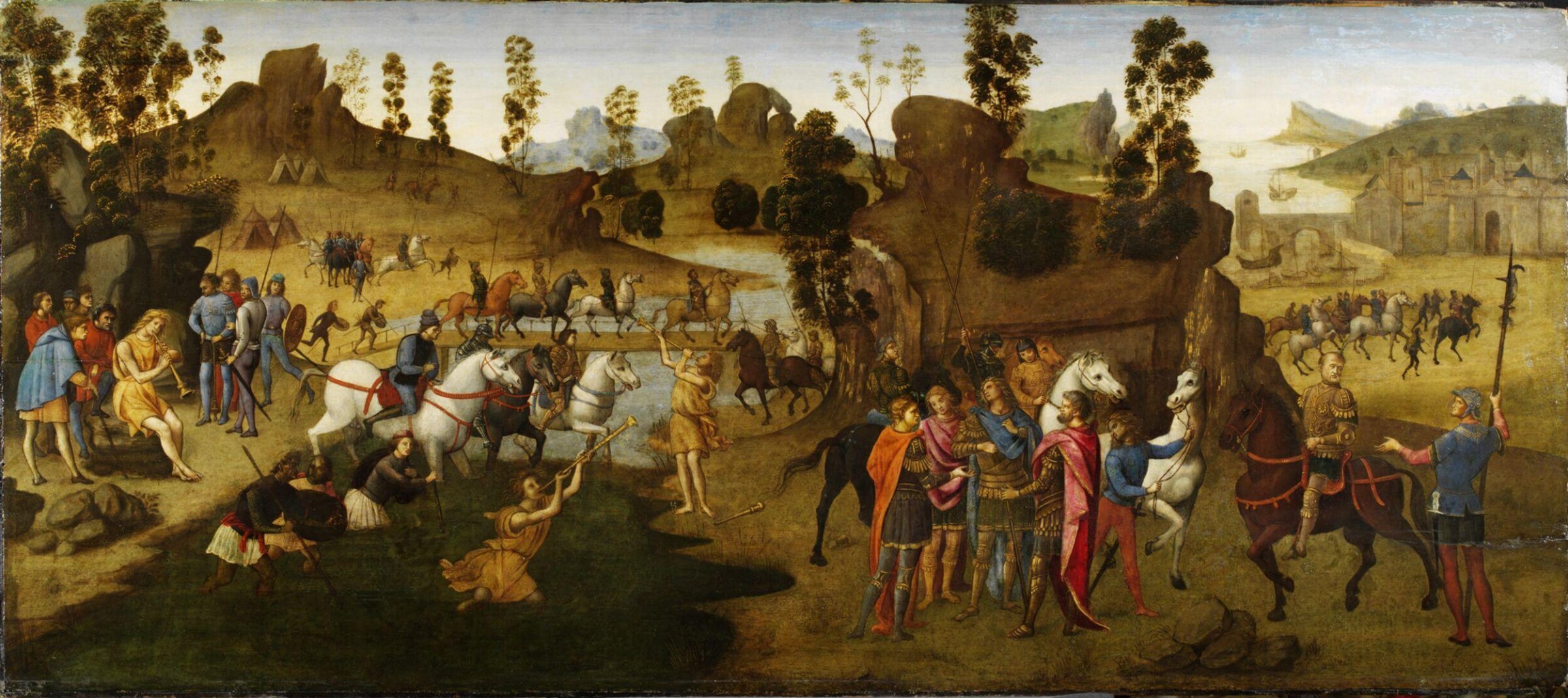Julius Caesar and the Crossing of the Rubicon, Francesco Granacci, 1493-1494
