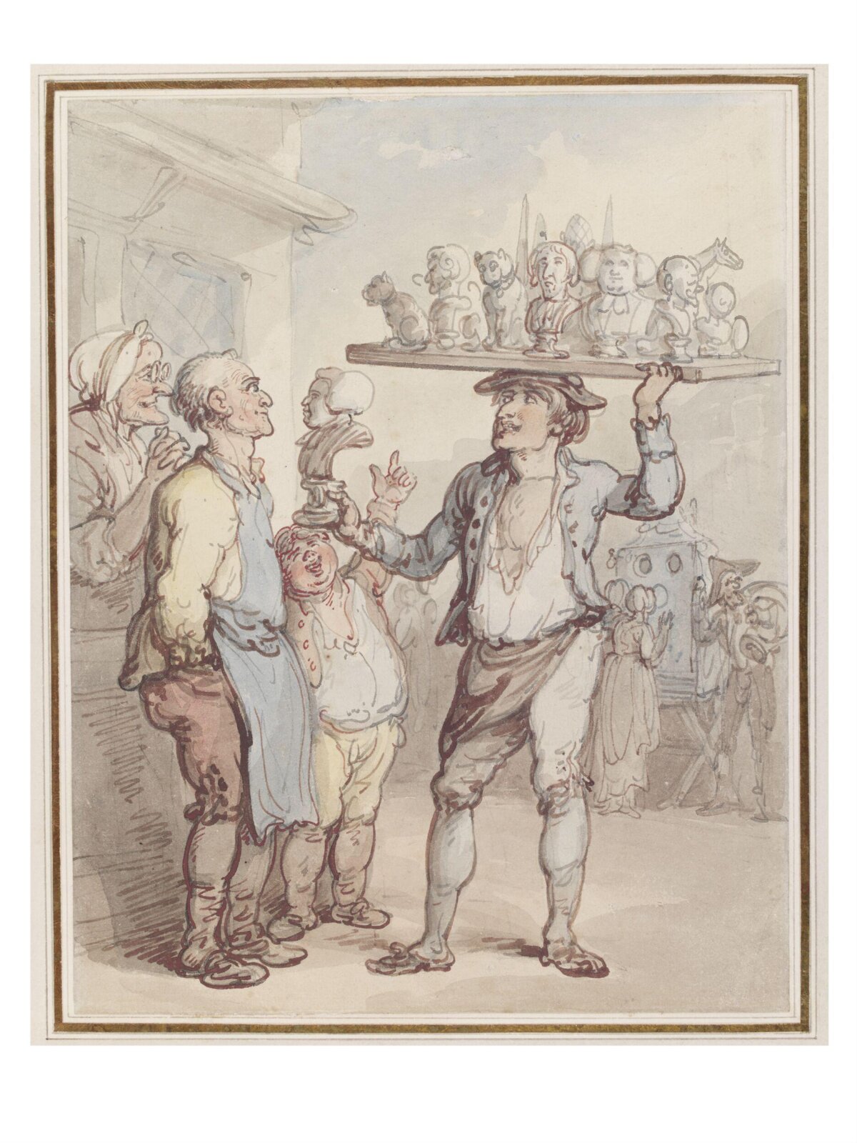 An Image Seller, Thomas Rowlandson, ca. 1799