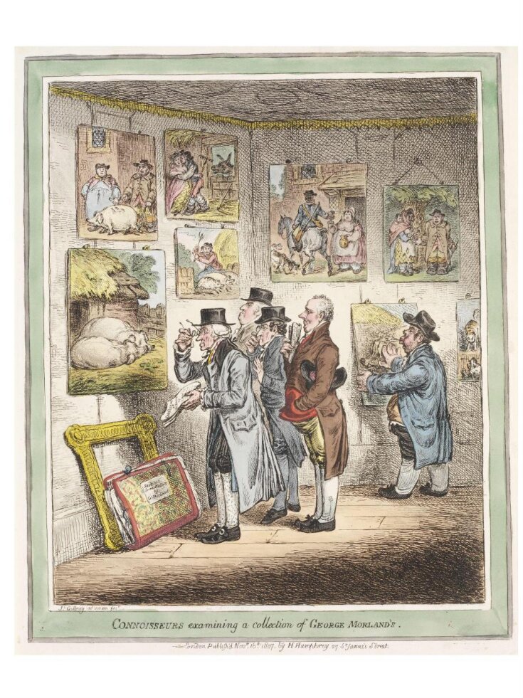 Connoisseurs Examining a Collection of George Morland's top image