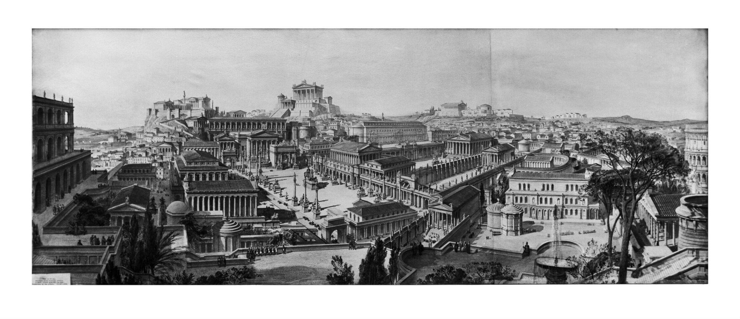 Rome as it was, restored after existing remains, Arthur Ashpitel, ca. 1830-60