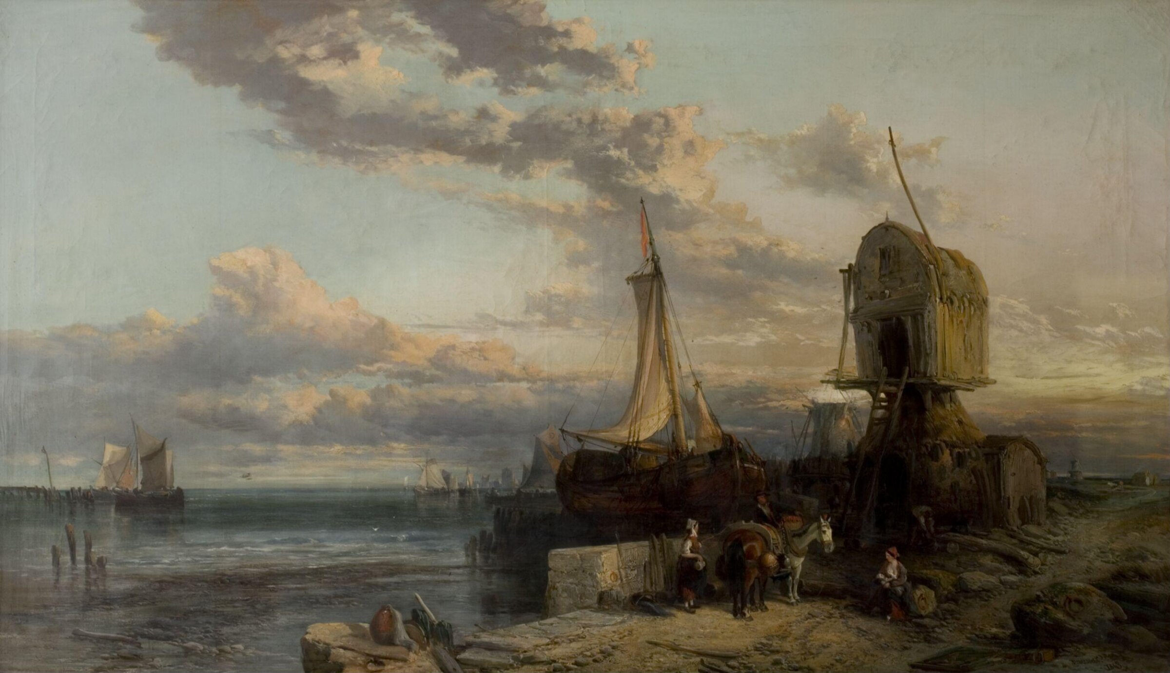 Coast scene, James Webb, 1863