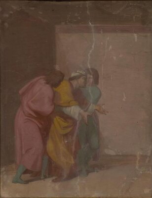 Lorenzo de Medici supported by two attendants, George Frederick Watts, 1845
