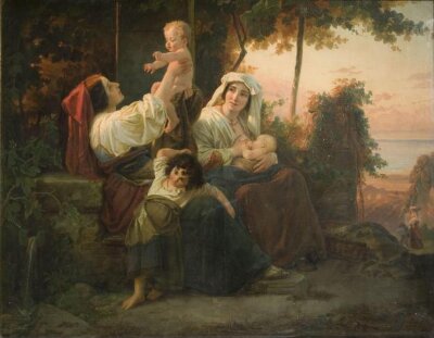 Italian Women in a Vineyard near Rome